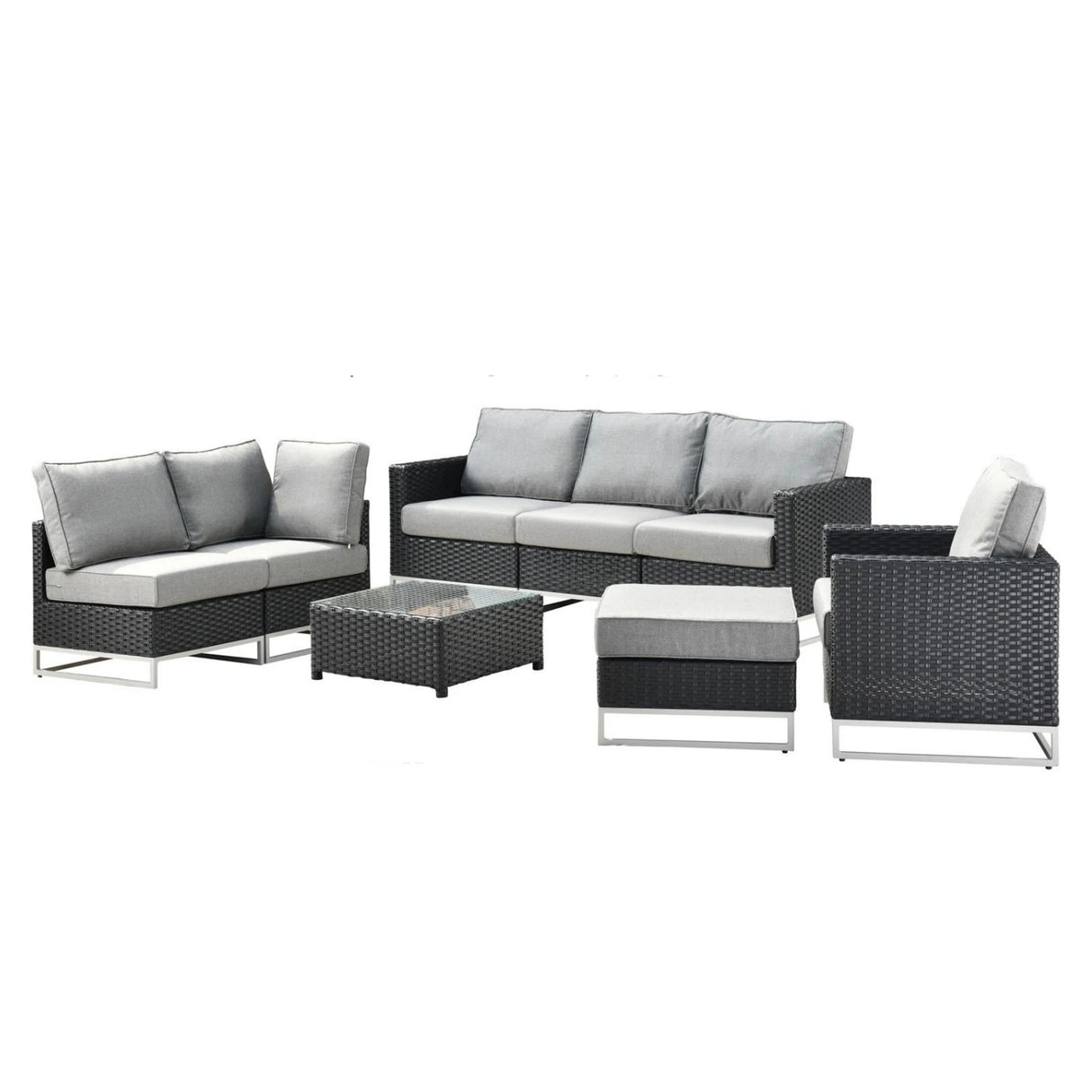 Outdoor Rattan Wicker 7-Seater Sofa Set