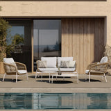 Outdoor 4 Seater Rope Conversation Sofa Set