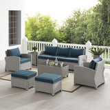 7 Piece Outdoor Wicker Conversation Furniture Set