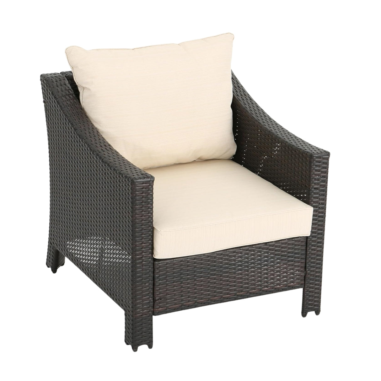 1-Piece Outdoor Wicker Single Seater Sofa