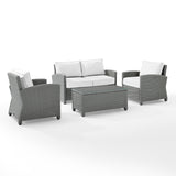 4 Pieces Patio Furniture Set, Outdoor Sectional Sofa