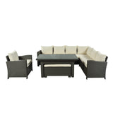 5-Piece Outdoor Patio Furniture Set with Dining Table and Chairs