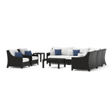 All Weather Outdoor Wicker Garden L-Shape Sectional Conversation Set