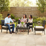 4 Pieces Patio Furniture Set, Outdoor Sectional Sofa