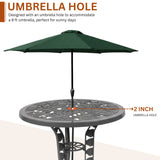 Outdoor Cast Aluminium 5-Piece Patio Bistro Set (Grey)