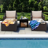 Outdoor Wicker 5-Piece Patio Sofa Set