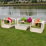4-Piece Outdoor Rattan Wicker Patio Sofa Set