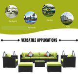 6-Piece Outdoor Conversation Set (Black/Green)