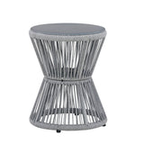 Outdoor 3 Piece Rope Patio Sofa Set (Grey)