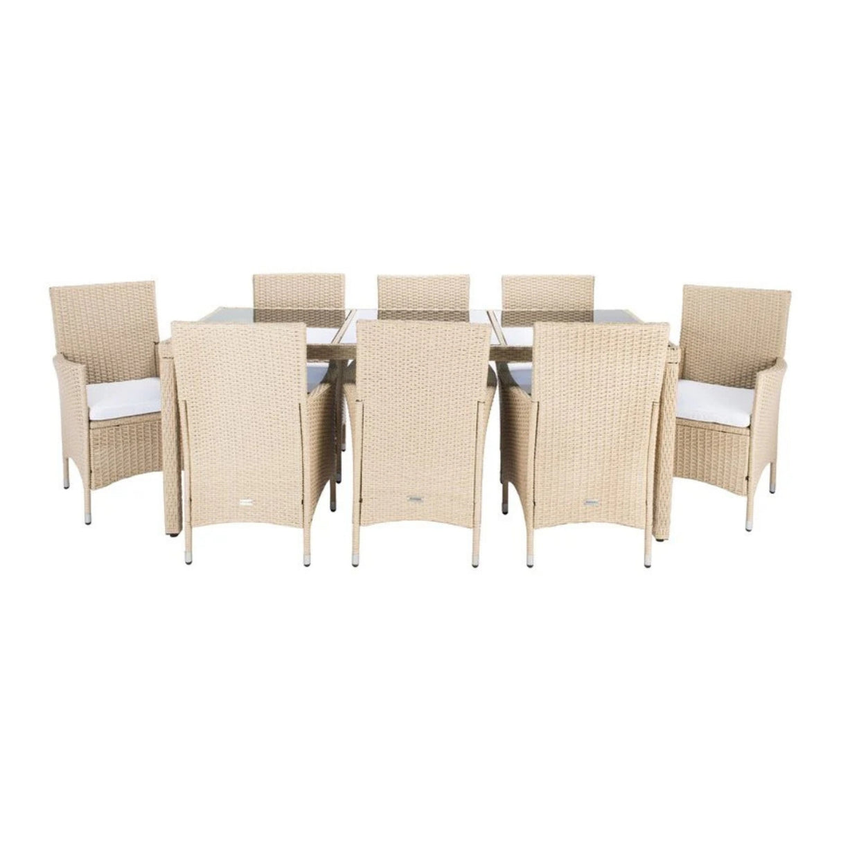 9-Piece Outdoor Rattan Wicker Dinning Table Set