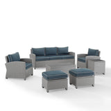 7 Piece Outdoor Wicker Conversation Furniture Set