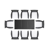 9-Piece Outdoor Rattan Wicker Dinning Table Set
