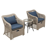 Outdoor Rattan Wicker 5 Piece Patio Sofa Set
