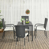 4-Piece Outdoor Rattan Wicker Patio Dining Chairs