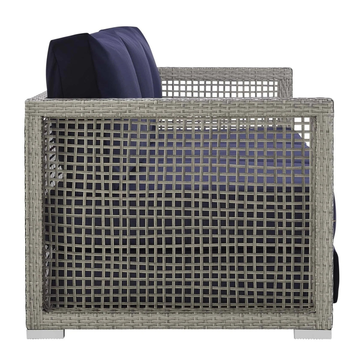 Outdoor Wicker Woven 6 Pieces Sectional Patio Furniture Set