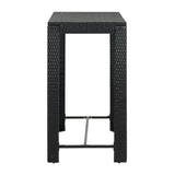 Outdoor Rattan Wicker High Top Bar Table