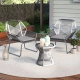 Outdoor Rope Double Tone 3-Piece Patio Set