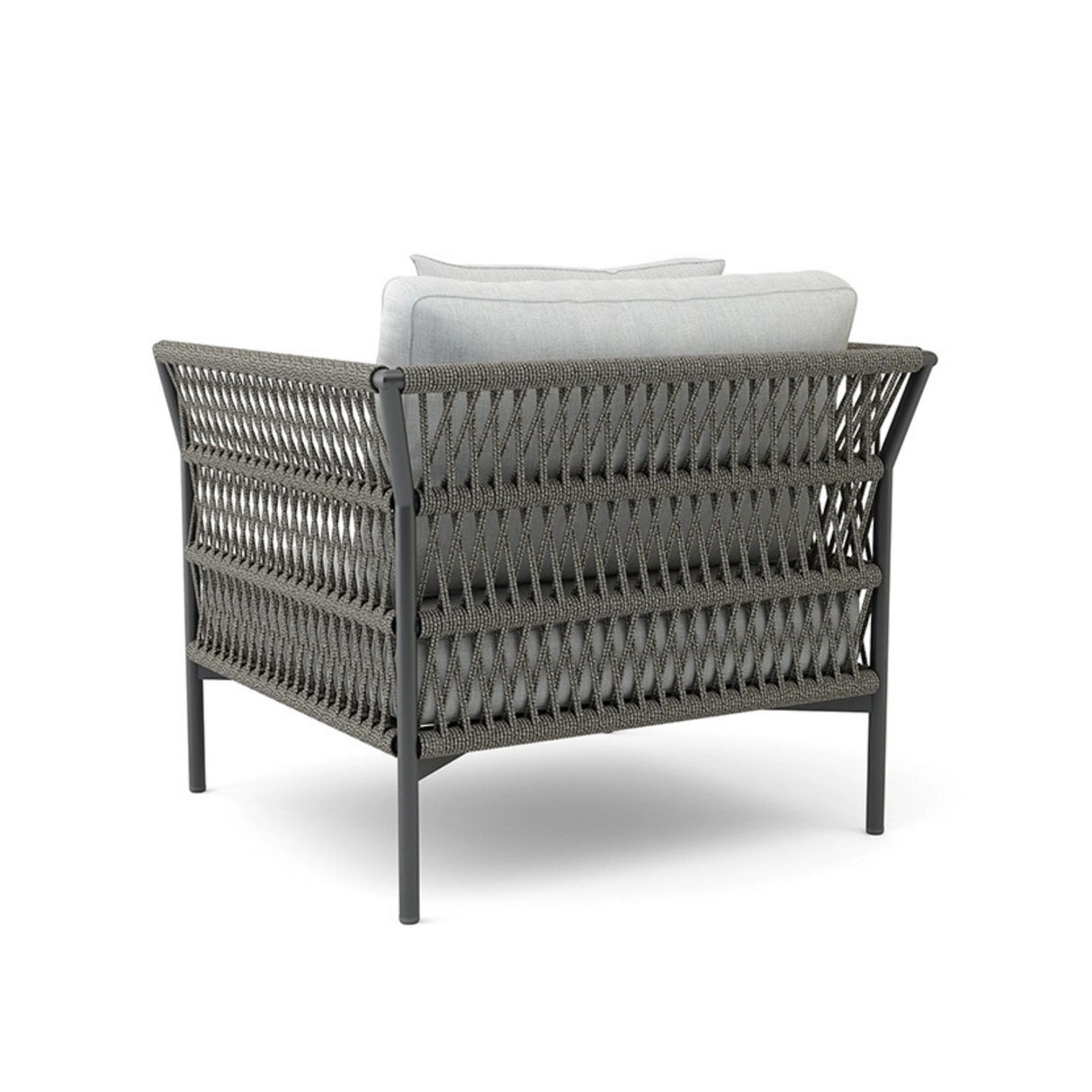 Outdoor Rope 7-Seater Sofa Set With Glass Top Table