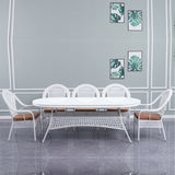 Outdoor All-Weather Resistant Rattan Wicker 7-Piece Dining Set