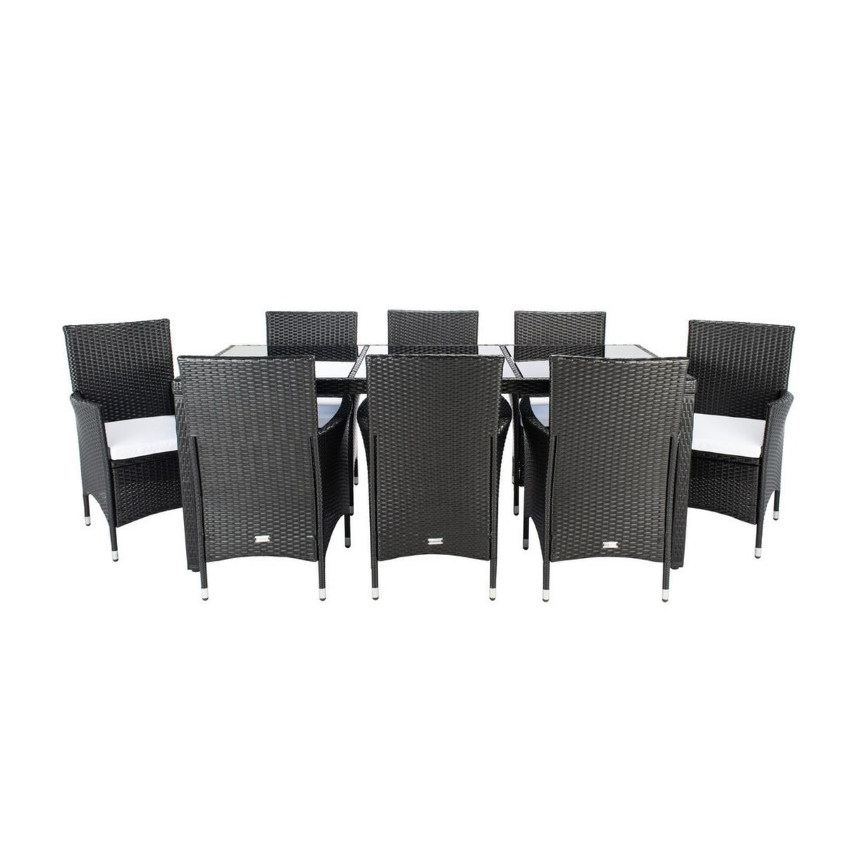 9-Piece Outdoor Rattan Wicker Dinning Table Set