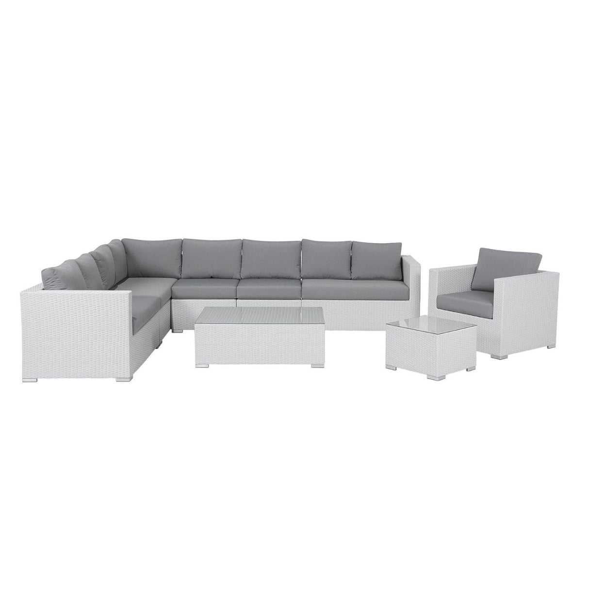 7-Piece L-Shaped Outdoor Sectional Sofa