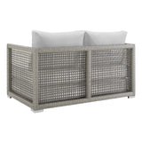 Outdoor Wicker Woven 6 Pieces Sectional Patio Furniture Set