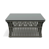 Outdoor Rope 7-Seater Sofa Set With Glass Top Table