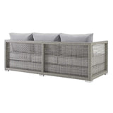 Outdoor Wicker Woven 6 Pieces Sectional Patio Furniture Set
