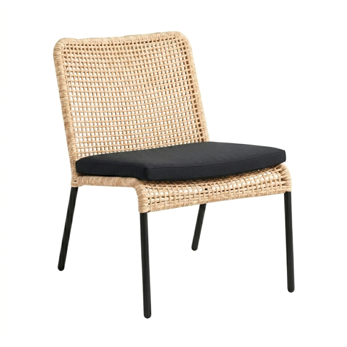 Outdoor Wicker 3-Piece Patio Furniture Set with Wooden Top Table