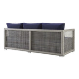 Outdoor Wicker Woven 6 Pieces Sectional Patio Furniture Set