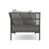 Outdoor Rope 7-Seater Sofa Set With Glass Top Table
