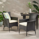 2-Piece Outdoor Rattan Wicker Patio Dining Chairs