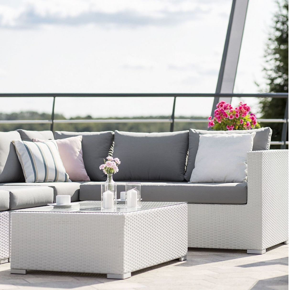 7-Piece L-Shaped Outdoor Sectional Sofa