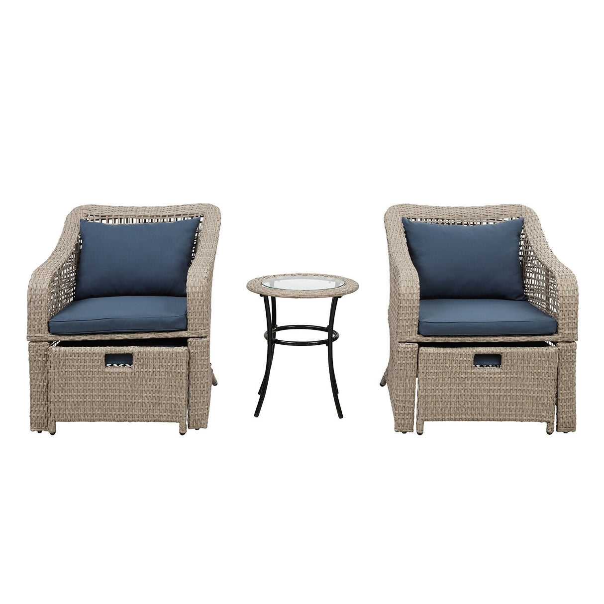 Outdoor Rattan Wicker 5 Piece Patio Sofa Set