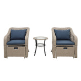 Outdoor Rattan Wicker 5 Piece Patio Sofa Set