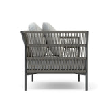 Outdoor Rope 7-Seater Sofa Set With Glass Top Table