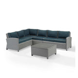 L-Shape Outdoor Wicker Sofa Set