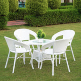 5-Piece Outdoor Rattan Wicker Patio Bistro Set