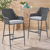 2-Piece Outdoor Rope Bar Chairs – Stylish Comfort Built to Last