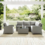 L-Shape Outdoor Wicker Sofa Set