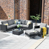 Outdoor Rattan Wicker 7-Seater Sofa Set