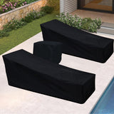 Outdoor Double Lounger With Table Cover