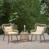 Outdoor Patio Garden 3 Piece All Weather Resistant Furniture Set