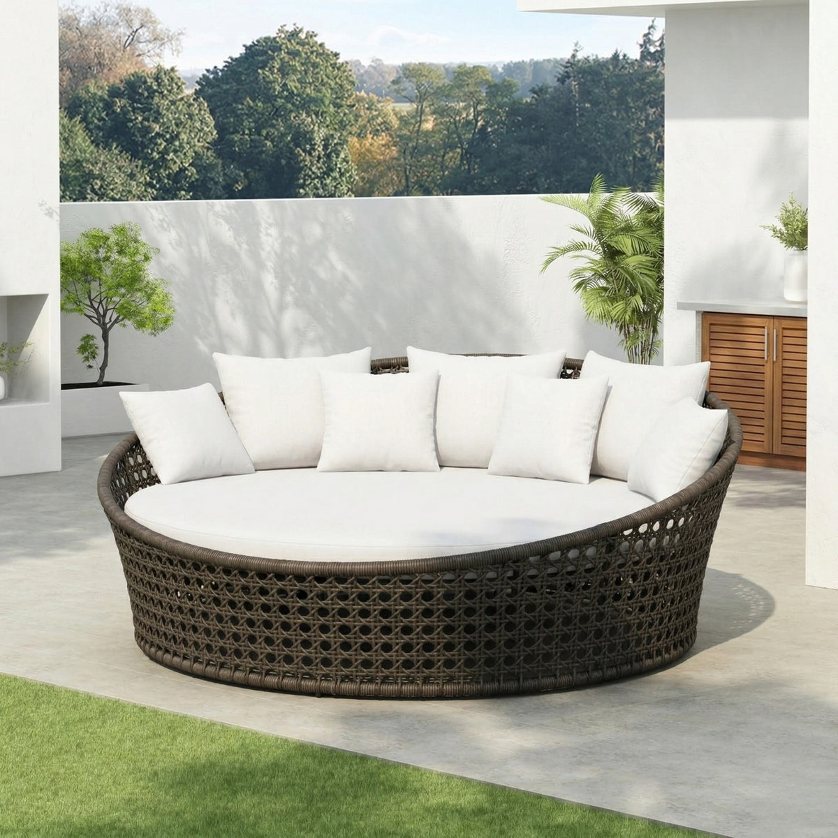 Outdoor Rope Round Patio Daybed Sofa – Devoko