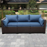 3-Seater Outdoor Rattan Wicker Patio Sofa