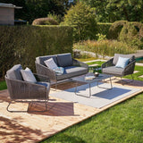 4 Piece Outdoor All-Weather Rope Sofa Set
