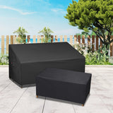 Outdoor Double Seater Sofa With Table Cover