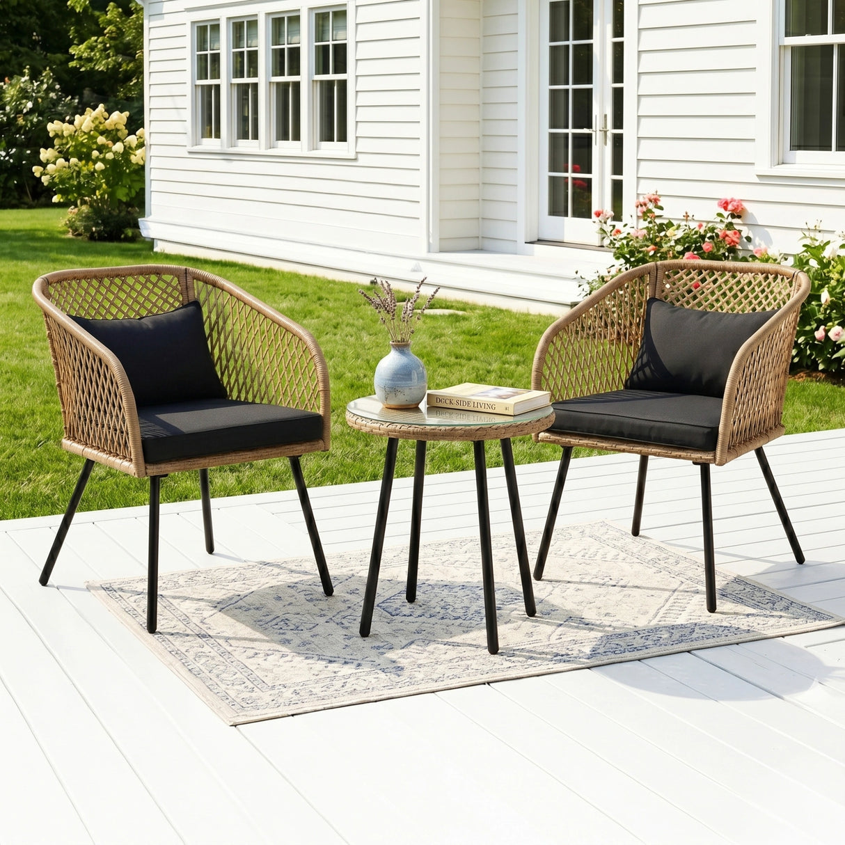 Outdoor Wicker 3-Piece Patio Set