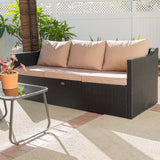 Outdoor All-Weather Rattan Wicker Three Seater Sofa
