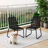 2-Piece Outdoor Rope Patio Dining Chairs